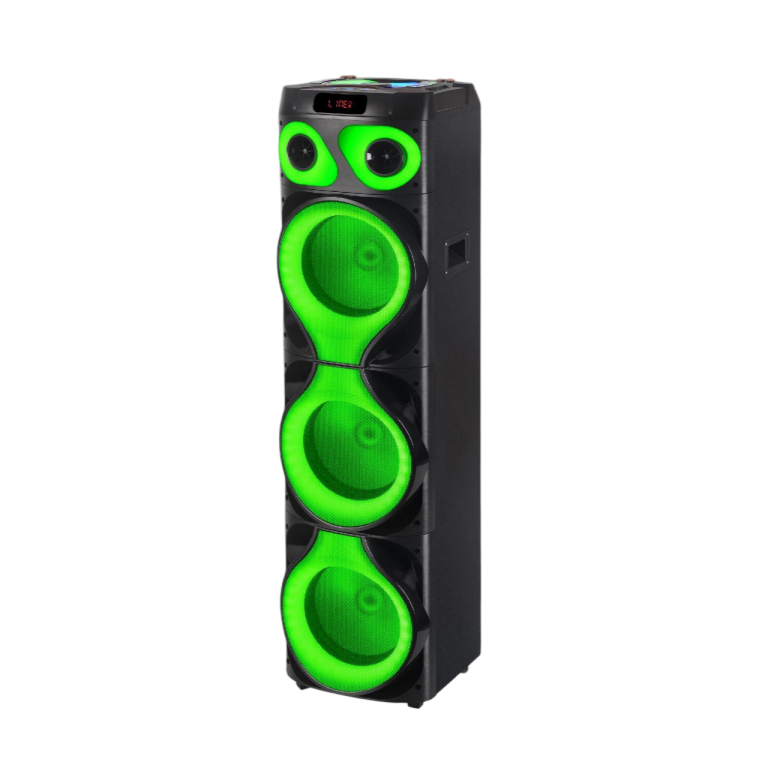 Φορητό Ηχείο Karaoke Bluetooth Party Box MT-1222 3x12" 100W με 2 Ασύρματα Μικρόφωνα & Τηλεχειριστήριο