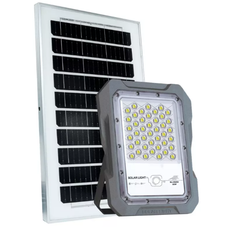 MJ-BW60 Ηλιακός Προβολέας LED 60W – 620LM, IP65, Αυτόματη Λειτουργία, Ρυθμιζόμενη Φωτεινότητα
