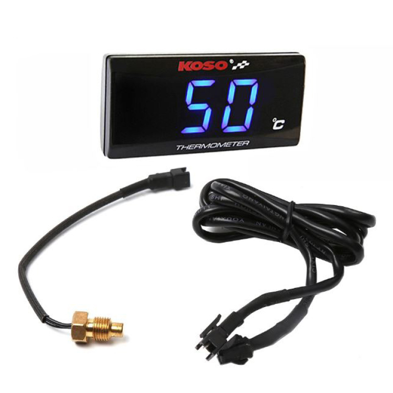 Ψηφιακό Θερμόμετρο Ψυγείου KOSO BA024R11 με Σύνδεσμο 3/4″ για Μοτοσυκλέτα & Αυτοκίνητο - Μπλε