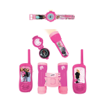 Σετ Περιπέτειας Walkie Talkies Κιάλια Φακός RPTW12BB + Lexibook Barbie Ρολόι Προβολής DMW050BB