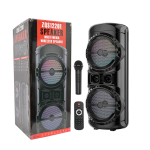 SING-E ZQS12201 Φορητό Bluetooth DJ Ηχείο 2×12″ 80W με Ισχυρό Μπάσο, Karaoke & LED Φωτισμό