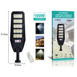 Ηλιακό Φωτιστικό Δρόμου 100W Με Τηλεχειριστήριο Arrango AT48310