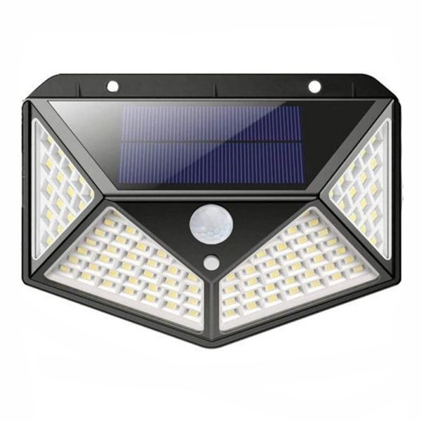 Ηλιακό Φωτιστικό Τοίχου 100 LED Μαύρο Arrango AT57161