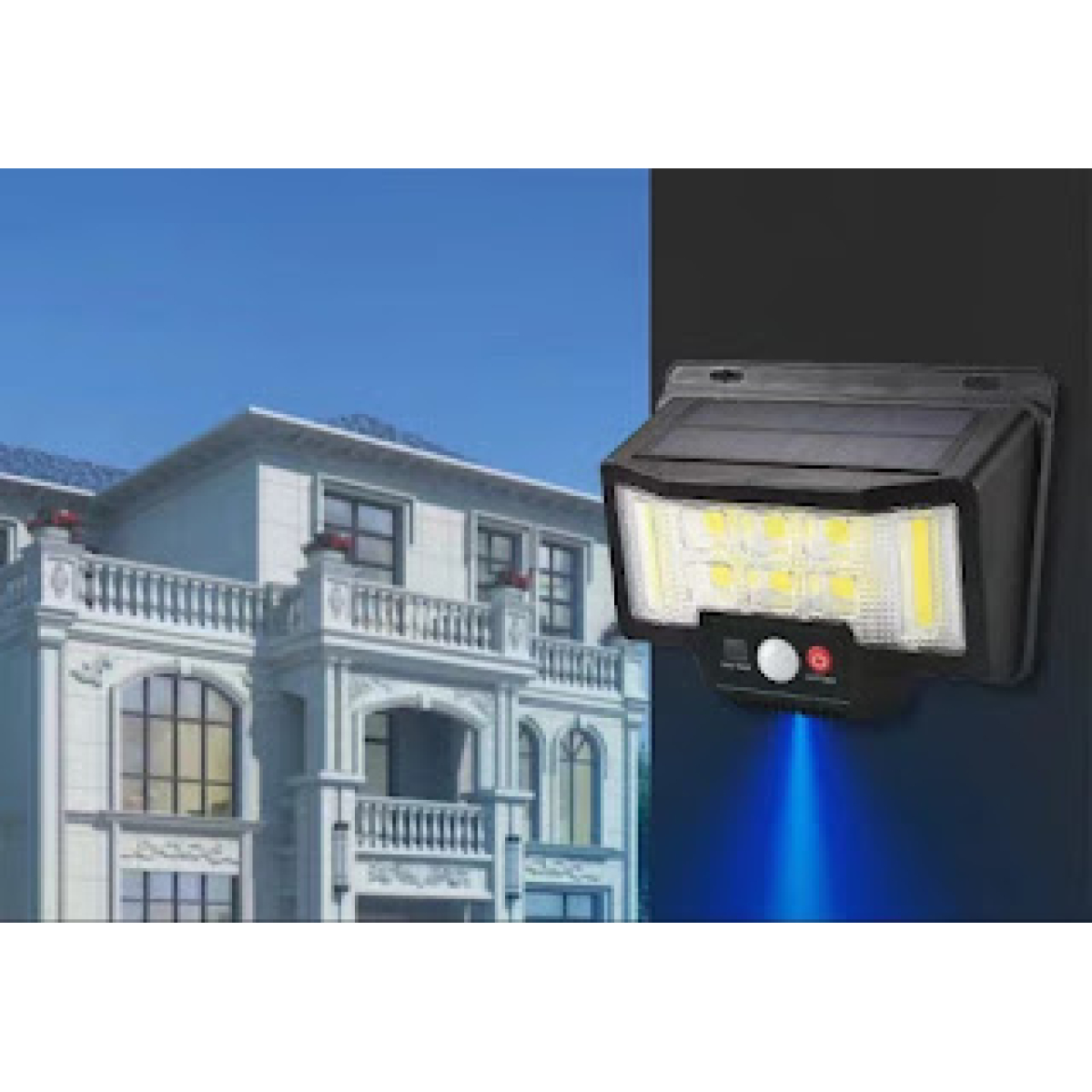 Ηλιακό Φωτιστικό Τοίχου 80 LED Με Τηλεχειριστήριο Arrango AT47912