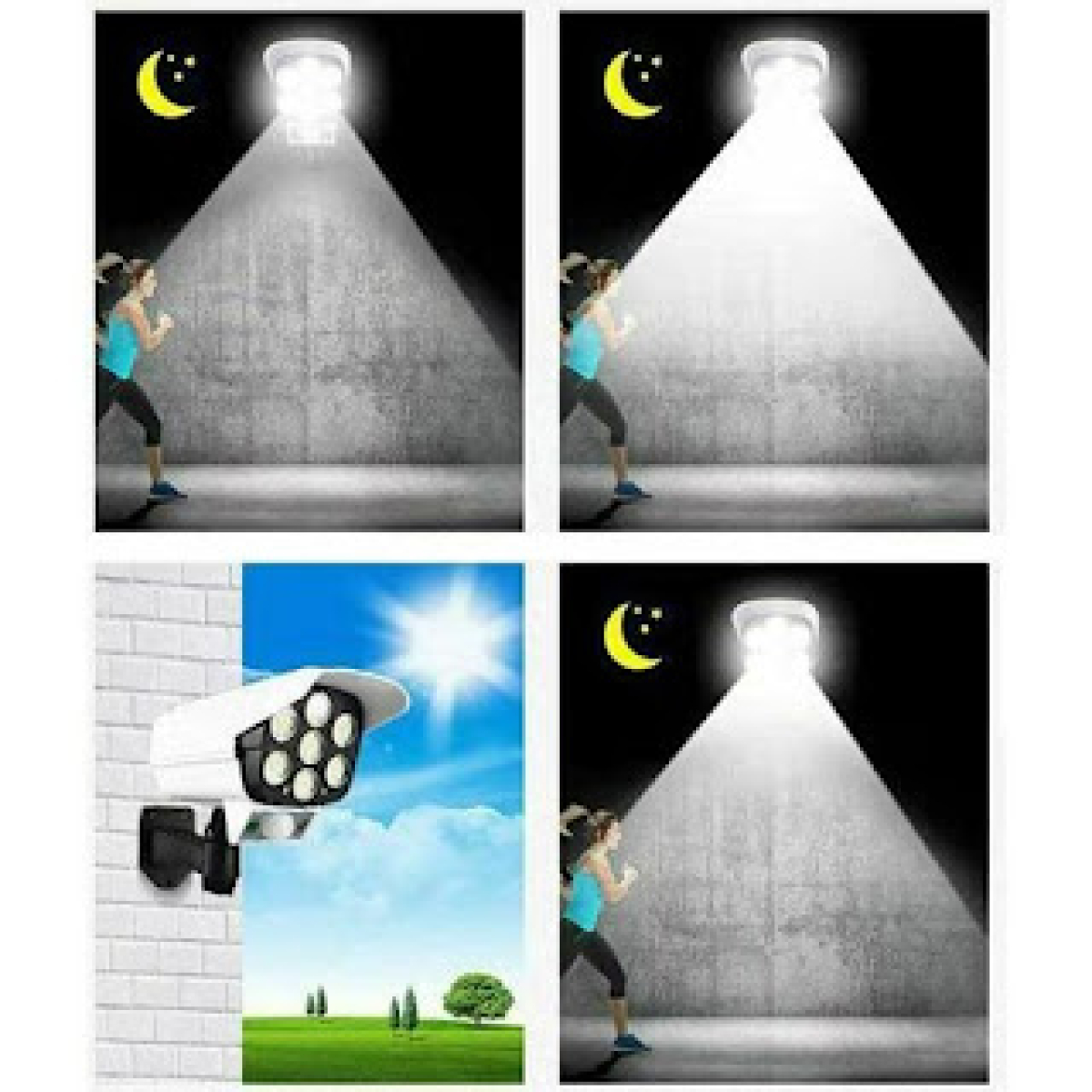 Ηλιακό Φωτιστικό Τοίχου σε σχήμα Κάμερας 50 LED Με Τηλεχειριστήριο Arrango AT76160
