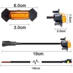 Φώτα LED Μάσκας 12-24V Universal – Πορτοκαλί Με Καλωδίωση Σετ 3 Τεμαχίων