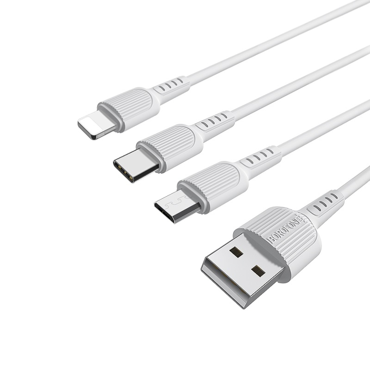 Καλώδιο Φόρτισης 3 Σε 1 Lightning / Micro-USB / Type-C 1m Borofone BX16 Easy