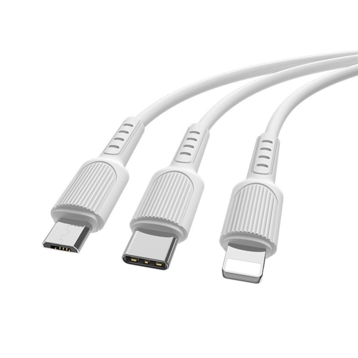 Καλώδιο Φόρτισης 3 Σε 1 Lightning / Micro-USB / Type-C 1m Borofone BX16 Easy