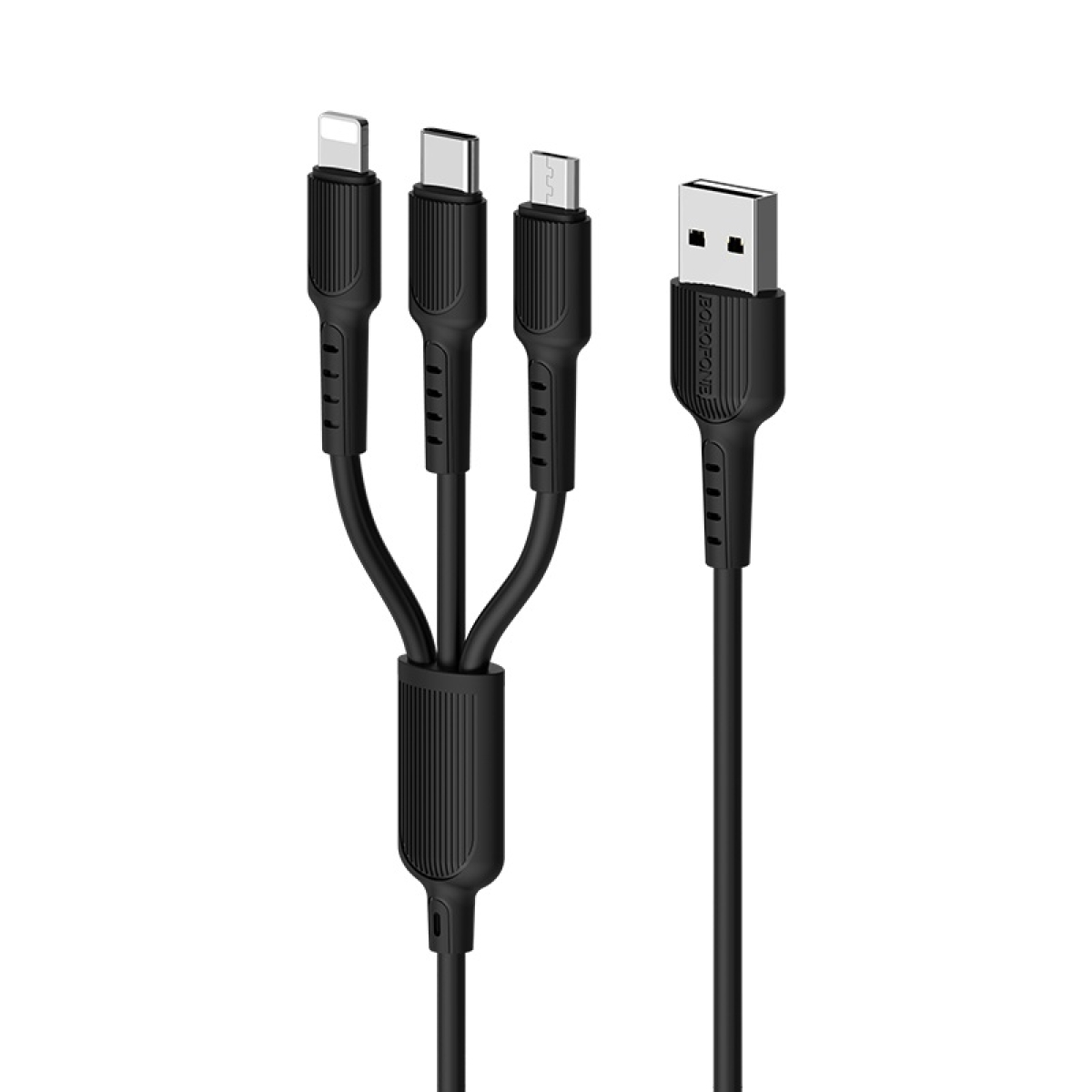Καλώδιο Φόρτισης 3 Σε 1 Lightning / Micro-USB / Type-C 1m Borofone BX16 Easy