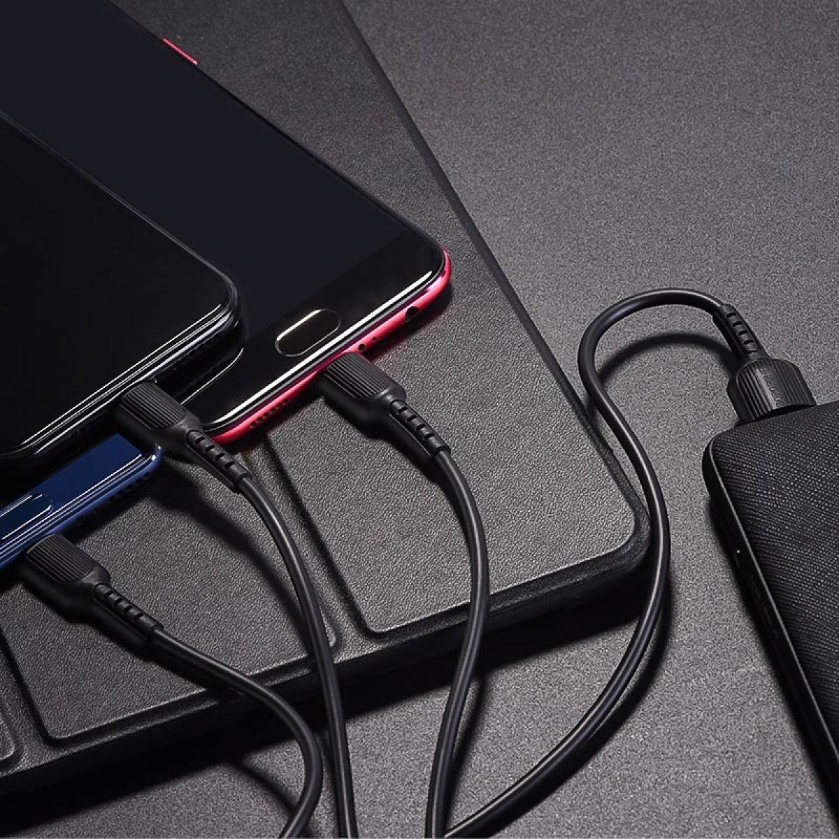 Καλώδιο Φόρτισης 3 Σε 1 Lightning / Micro-USB / Type-C 1m Borofone BX16 Easy