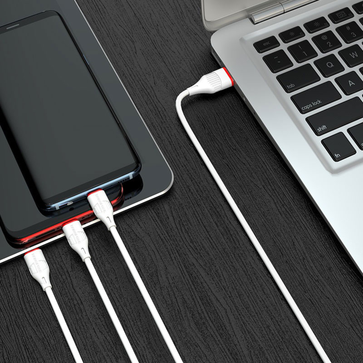 Καλώδιο Φόρτισης 3 Σε 1 Lightning / Micro-USB / Type-C 1m Borofone BX17 Enjoy