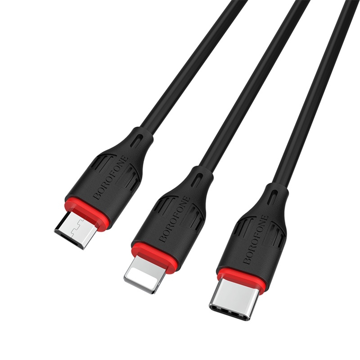 Καλώδιο Φόρτισης 3 Σε 1 Lightning / Micro-USB / Type-C 1m Borofone BX17 Enjoy