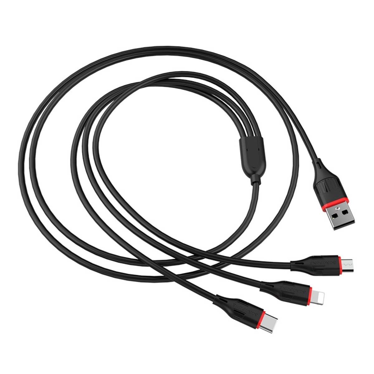 Καλώδιο Φόρτισης 3 Σε 1 Lightning / Micro-USB / Type-C 1m Borofone BX17 Enjoy