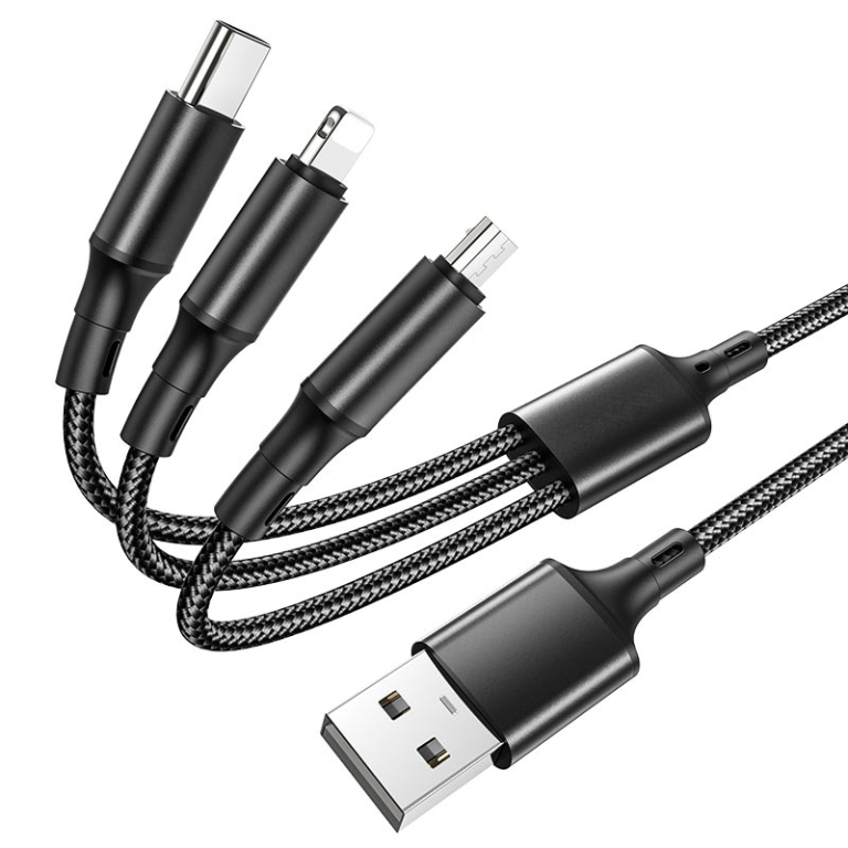 Καλώδιο Φόρτισης 3 Σε 1 Lightning / Micro-USB / Type-C 1m Borofone BX50 Fresco