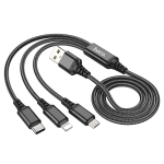Καλώδιο Φόρτισης 3 Σε 1 Lightning / Micro-USB / Type-C 1m Hoco X76 Super