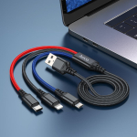 Καλώδιο Φόρτισης 3 Σε 1 Lightning / Micro-USB / Type-C 1m Hoco X76 Super
