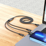 Καλώδιο Φόρτισης 3 Σε 1 Lightning / Micro-USB / Type-C 1m Hoco X76 Super