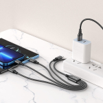 Καλώδιο Φόρτισης 4 Σε 1 Lightning / Micro-USB / 2x Type-C 1m Hoco X76 Super