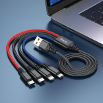 Καλώδιο Φόρτισης 4 Σε 1 Lightning / Micro-USB / 2x Type-C 1m Hoco X76 Super