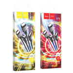 Καλώδιο Φόρτισης 4 Σε 1 Lightning / Micro-USB / 2x Type-C 1m Hoco X76 Super