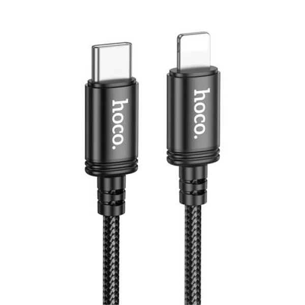 Καλώδιο Φόρτισης Και Δεδομένων Type-C Σε Lightning 27W 2.4A 2m Μαύρο Hoco X89
