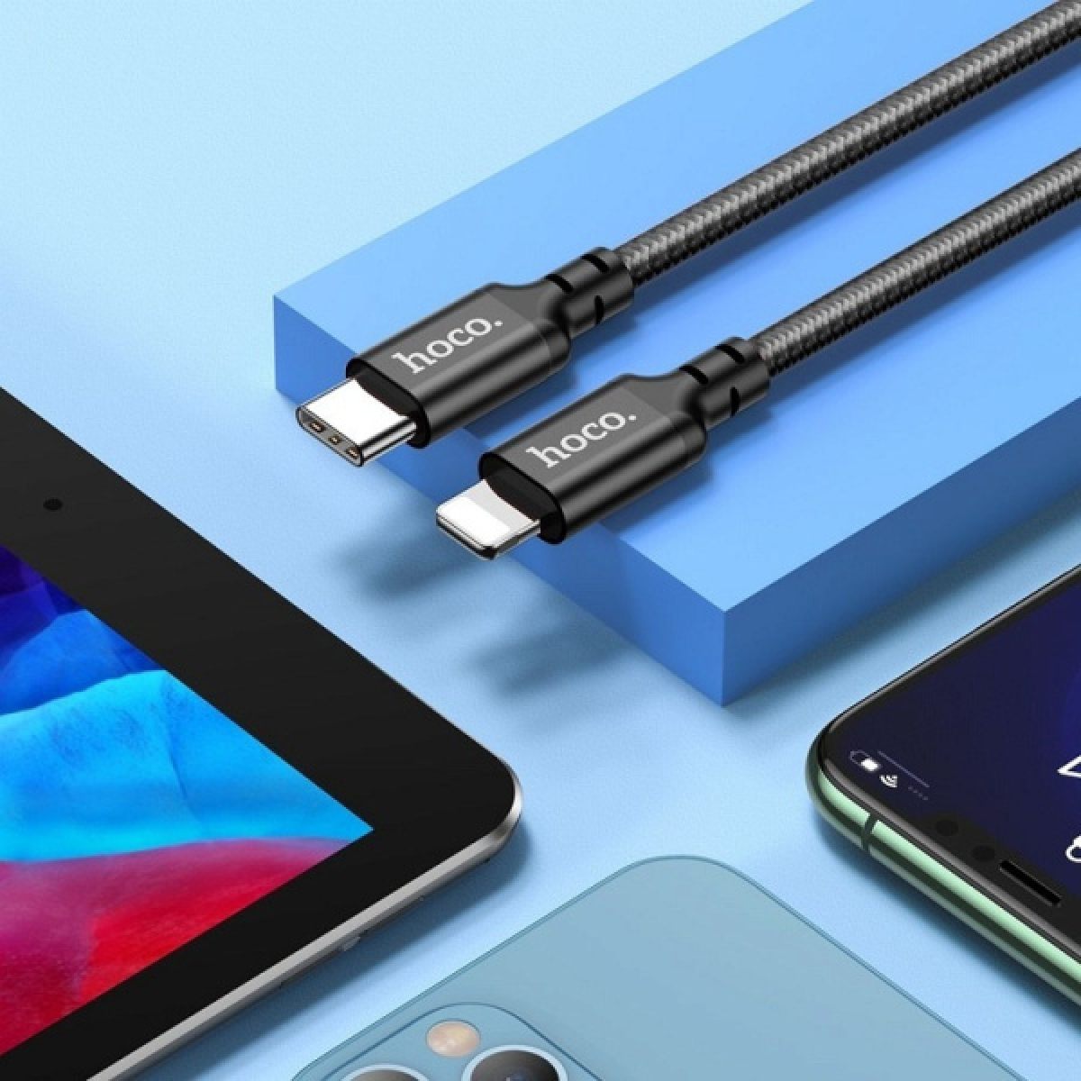 Καλώδιο Φόρτισης Και Δεδομένων Type-C Σε Lightning 3m Μαύρο Hoco X14