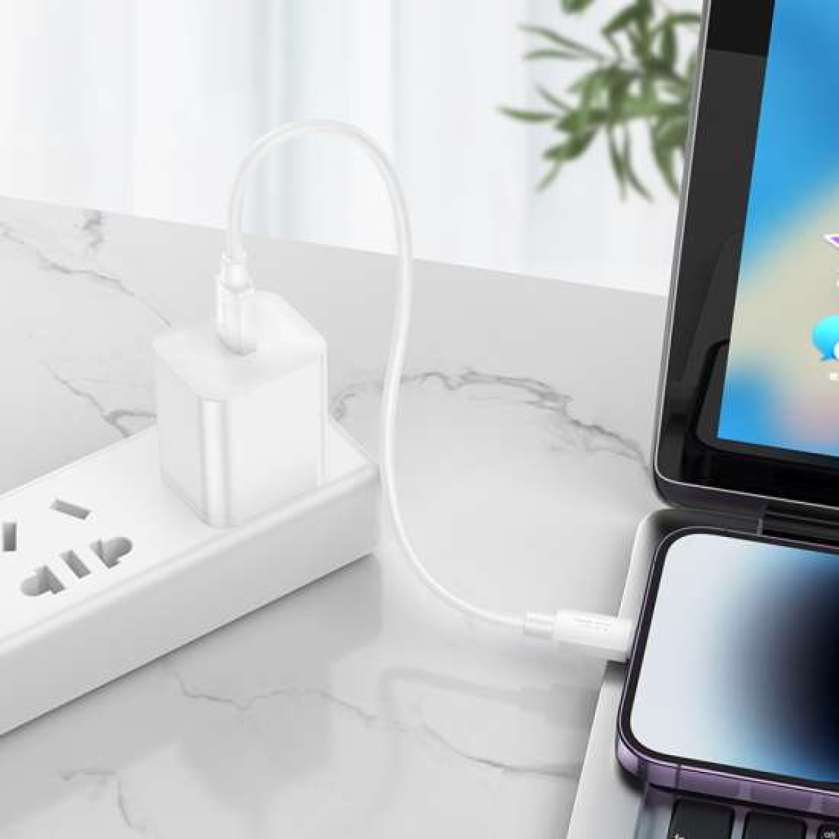 Καλώδιο Φόρτισης Και Δεδομένων Type-C Σε Lightning PD 27W 0.25m Λευκό Hoco X96