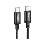Καλώδιο Φόρτισης Και Δεδομένων USB-C Σε USB-C 60W 3A 2m Μαύρο Hoco X89