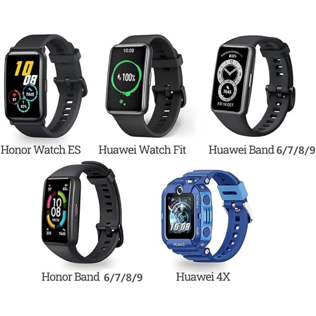 Καλώδιο Φόρτισης USB για Huawei Band 6/7/8/9, Watch Fit/4X, Honor Watch ES – Λευκό