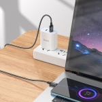 Καλώδιο USB-A 2.0 σε Micro USB 2m με Πλέξη Μαύρο Hoco X89
