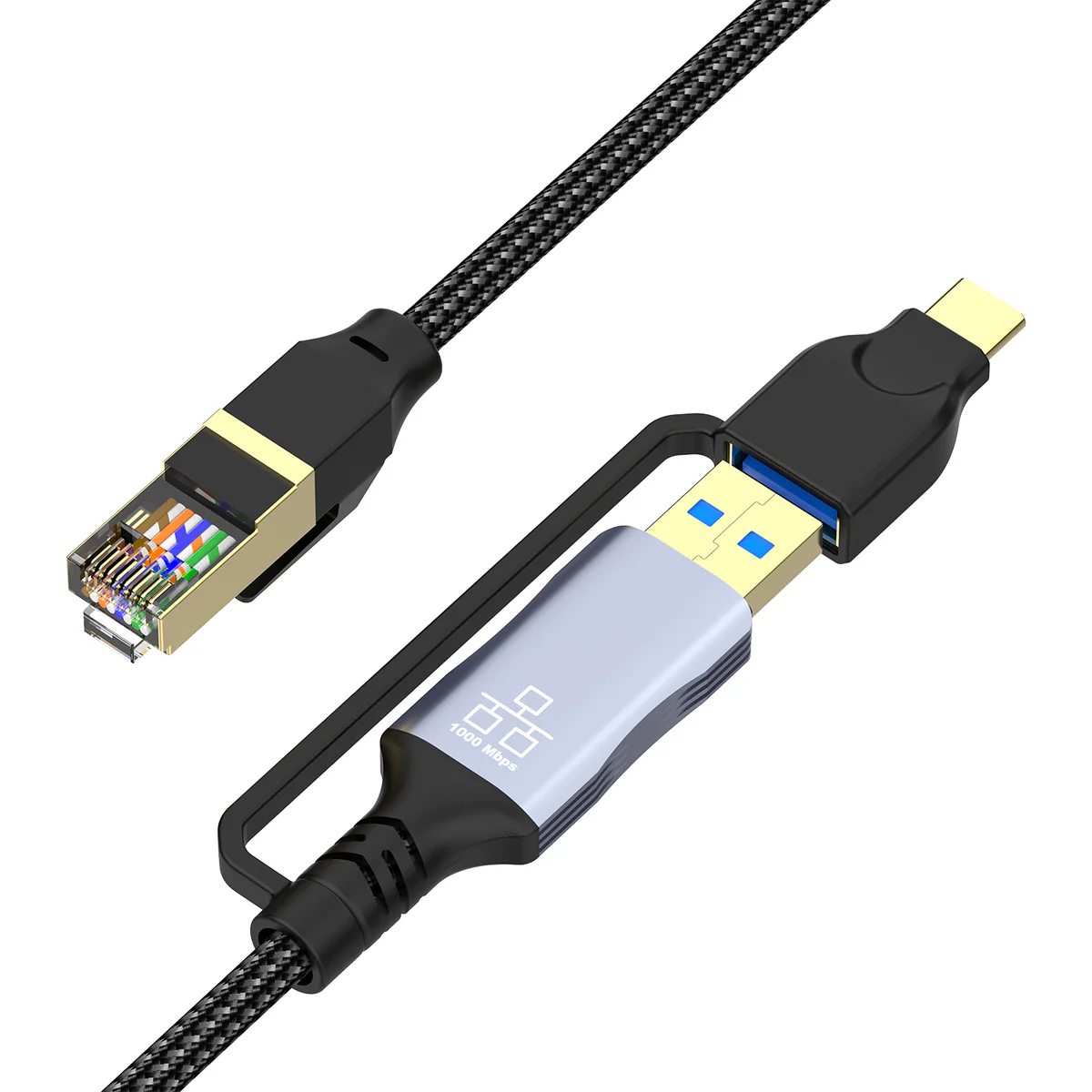 Καλώδιο USB-A/C Σε RJ45 2m Andowl Q-SJ320