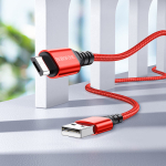 Καλώδιο USB-A σε Micro-USB 1m με Πλέξη Κόκκινο Borofone BX54