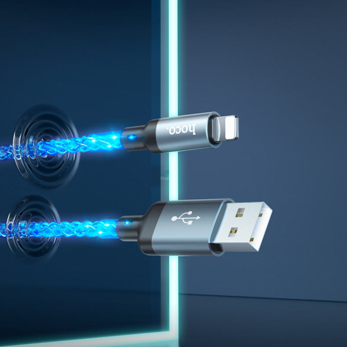 Καλώδιο USB-C σε Lightning 20W 1m με Φωτισμό Hoco U112 Shine