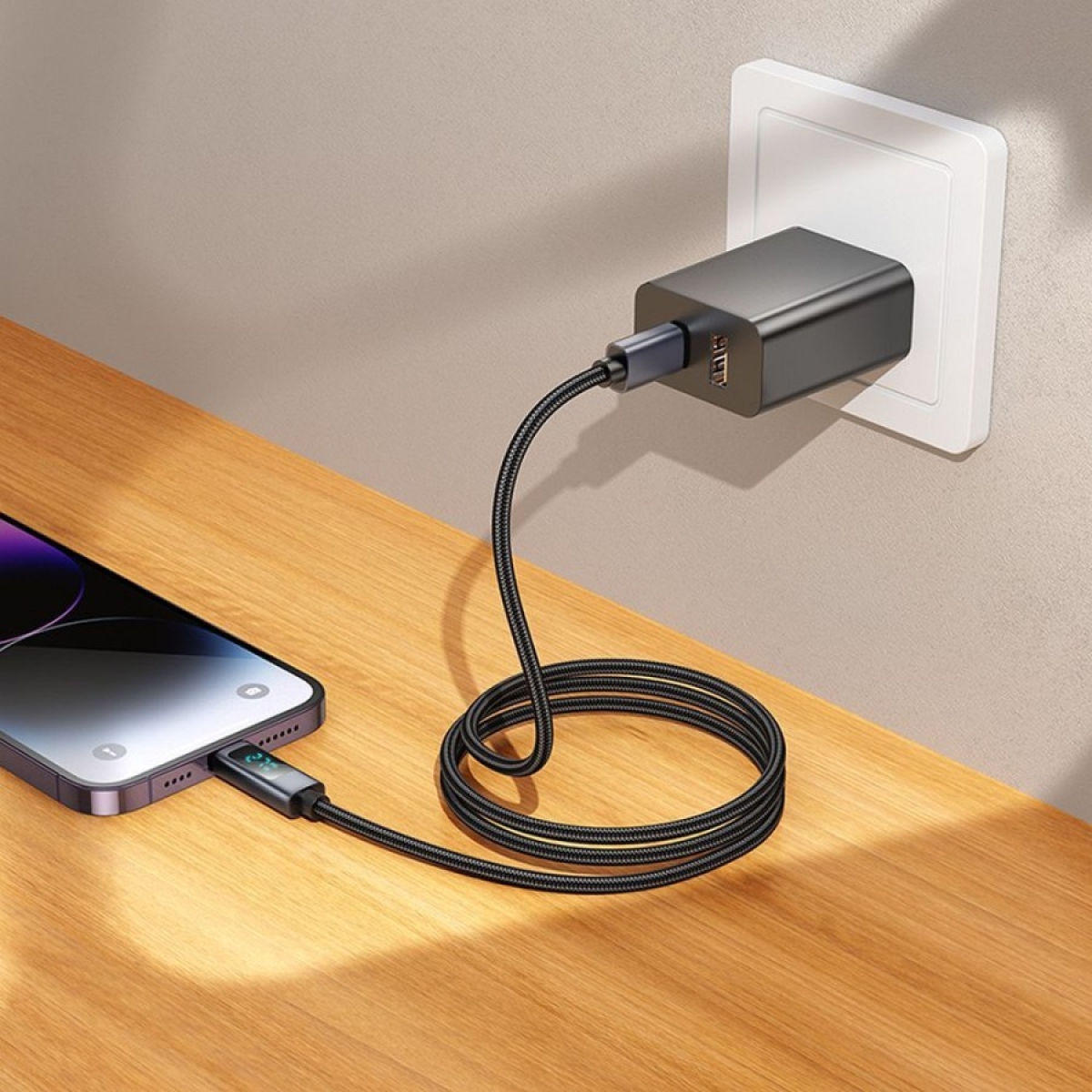 Καλώδιο USB-C σε Lightning 27W 1m με Οθόνη Hoco X112