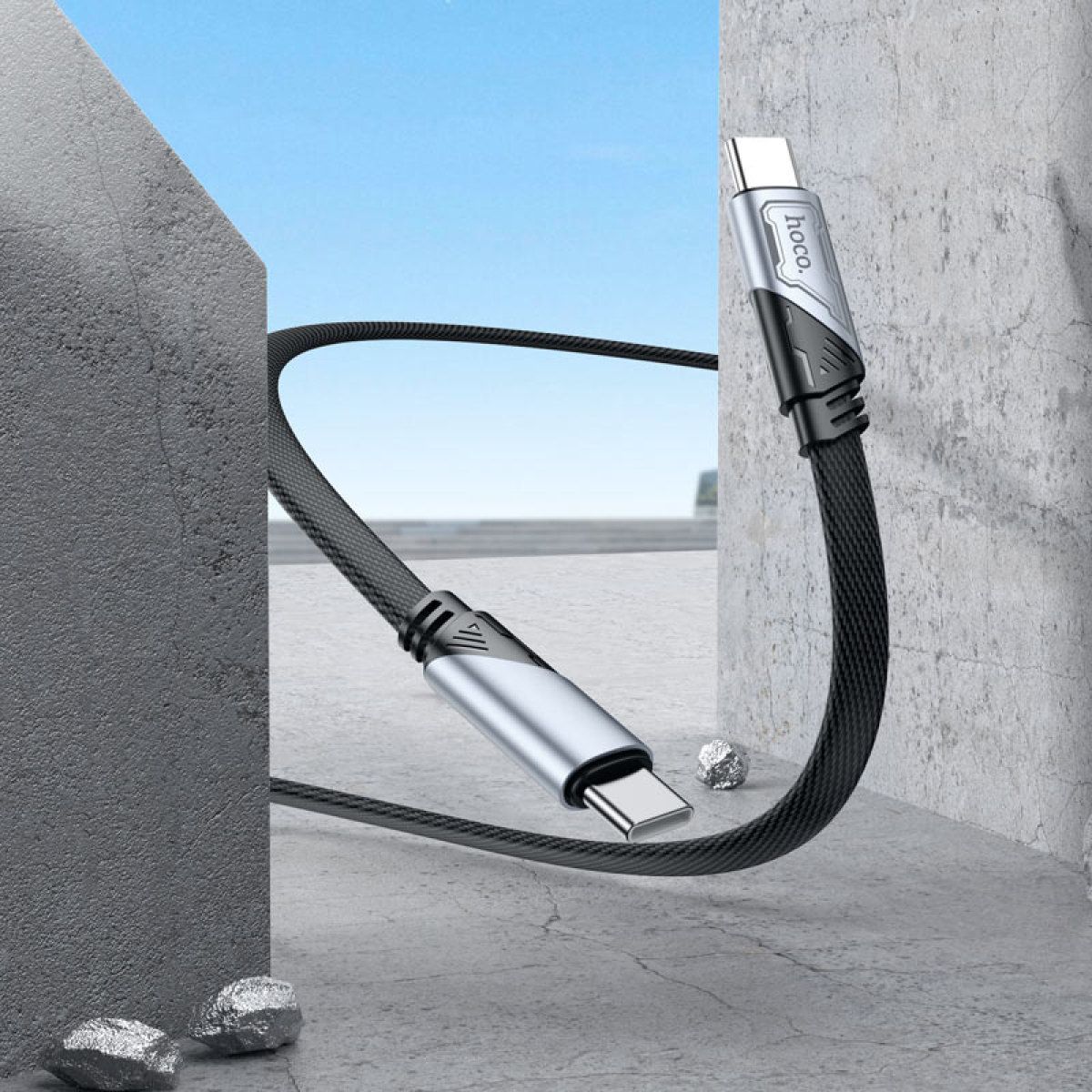 Καλώδιο USB-C σε USB-C 60W 1.2m με Πλεξούδα Υφάσματος Hoco U119