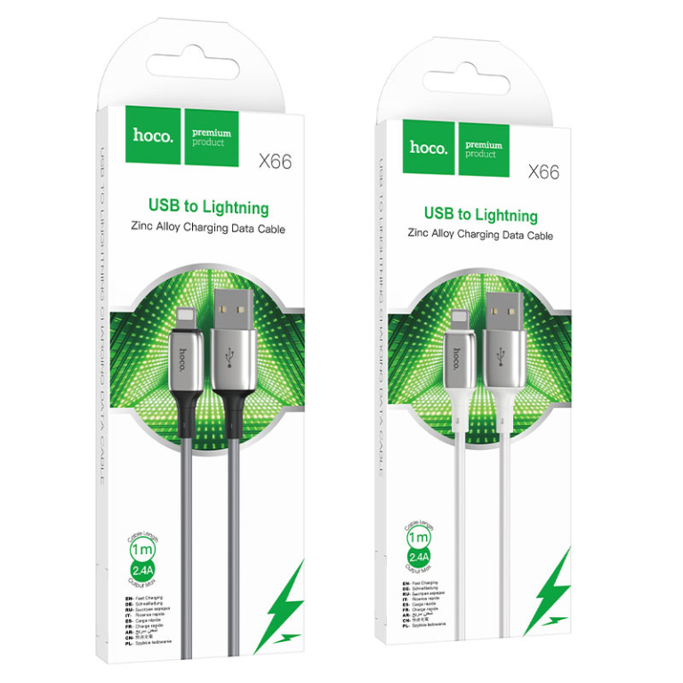 Καλώδιο USB σε Lightning 1m με Πλεξούδα TPE Hoco X66 Howdy