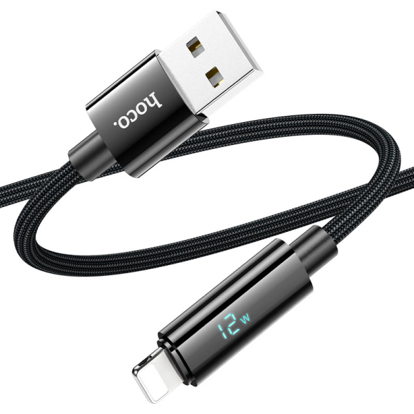 Καλώδιο USB σε Lightning με Ψηφιακή Οθόνη LED 1.2m Hoco U125 Benefit