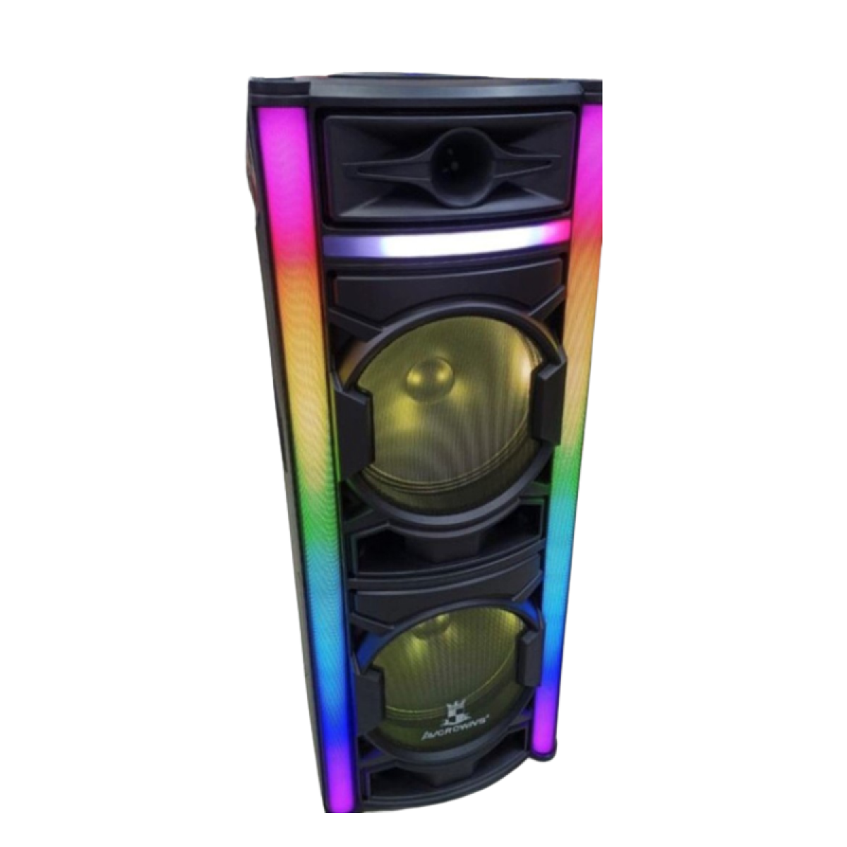 AVCROWNS CH-1286 Karaoke Ηχείο 2x12" 20000W Επαναφορτιζόμενο με 2 Ενσύρματα Μικρόφωνα & Τηλεχειριστήριο – Μαύρο