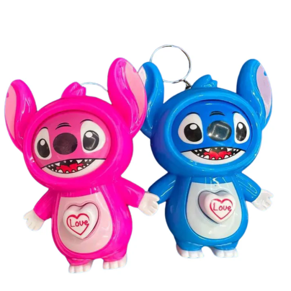 Κούκλα – Μπρελόκ Angel & Stitch Με Αλλαγή Προσώπων 9,5cm