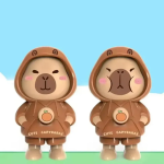 Κούκλα – Μπρελόκ Cute Capybara Με Αλλαγή Προσώπων 9,5cm