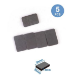 Μαγνήτες Ορθογώνιοι Μαύροι 30x20x3mm Σετ 5 Τεμαχίων Motarro MA024-8