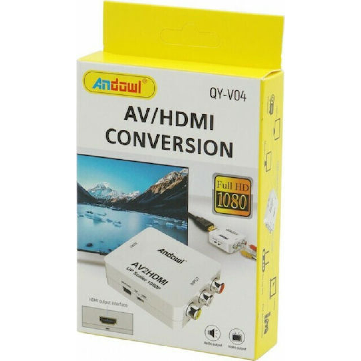 Μετατροπέας AV σε HDMI Andowl QY-V04