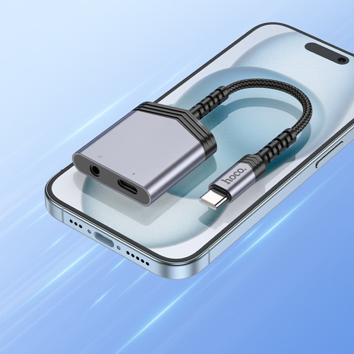 Μετατροπέας Type-C σε Type-C + 3.5mm Hoco LS39