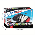 Μίνι Μαγνητικό Επιτραπέζιo Παιχνίδι 6 σε 1 Family Game