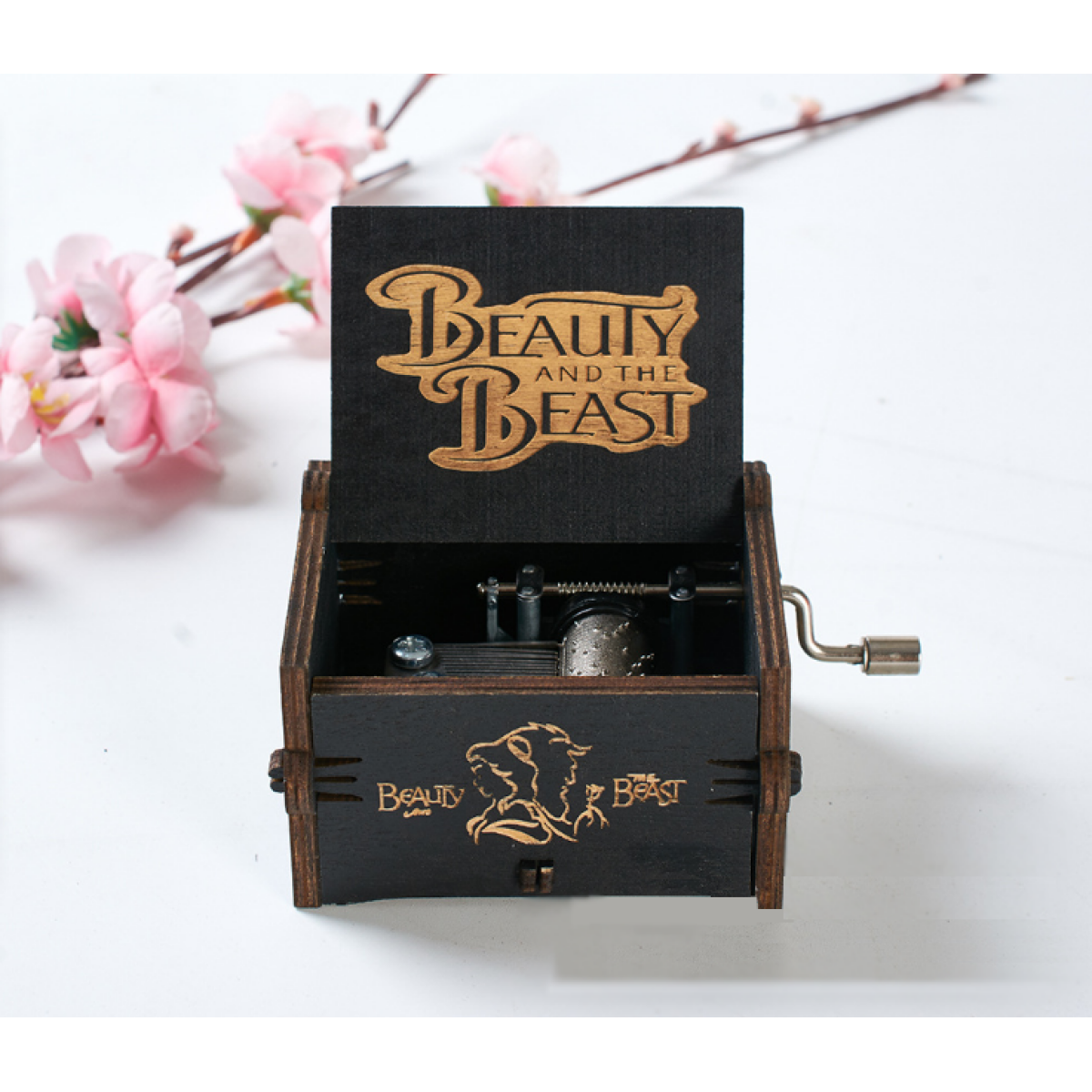 Μουσικό Κουτί Ξύλινο "Black Beauty and Beast'' - Image 3