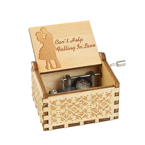Μουσικό Κουτί Ξύλινο "Can't Help Falling in Love''