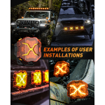 NovSight Σετ Προβολείς LED Offroad X Series 2 Τεμάχια 60W 3000LM 1700K/6000K Αδιάβροχοι