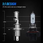 NovSightΣετ Λάμπες Αυτοκινήτου H4 LED με Προτζέκτορα 12V 60W 17000LM 6500K IP68 A500-N91 - Image 12