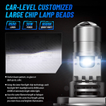 NovSightΣετ Λάμπες Αυτοκινήτου H4 LED με Προτζέκτορα 12V 60W 17000LM 6500K IP68 A500-N91