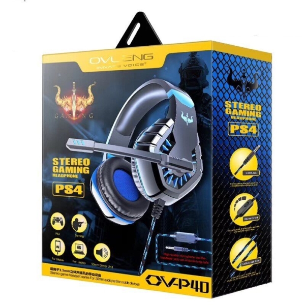 OVLENG P40 Ενσύρματα Gaming Ακουστικά Over-Ear Με LED Φωτισμό